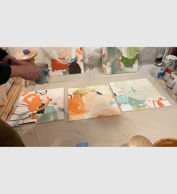 Bite size tutorial: Four paintings for the beach house