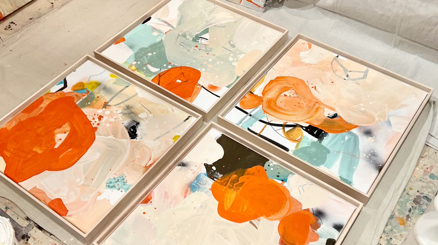 Bite size tutorial: Four paintings for the beach house